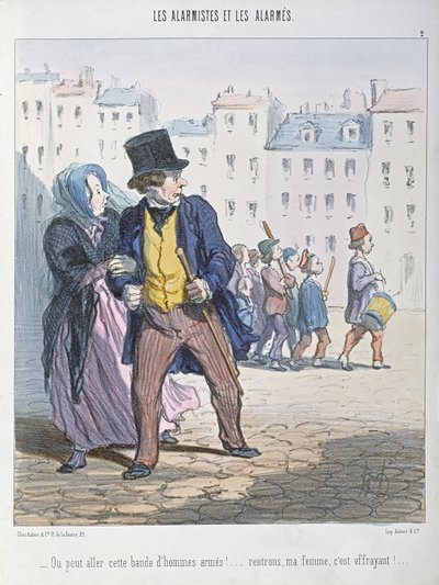 Gli allarmisti e gli allarmati, 1848 da Honoré Daumier